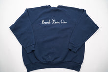 Load image into Gallery viewer, Vintage Navy Crewneck Sweatshirt Size XXL
